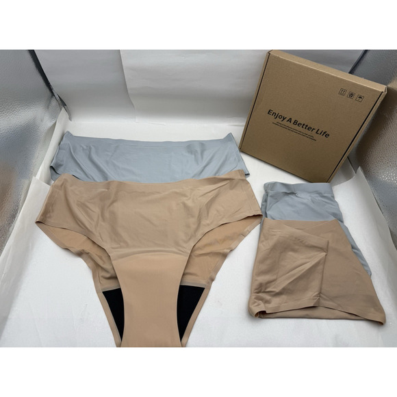 Period Underwear For Women Seamless Bikini Regular Absorbency Leakproof 4pcs-2XL - Picture 2 of 16